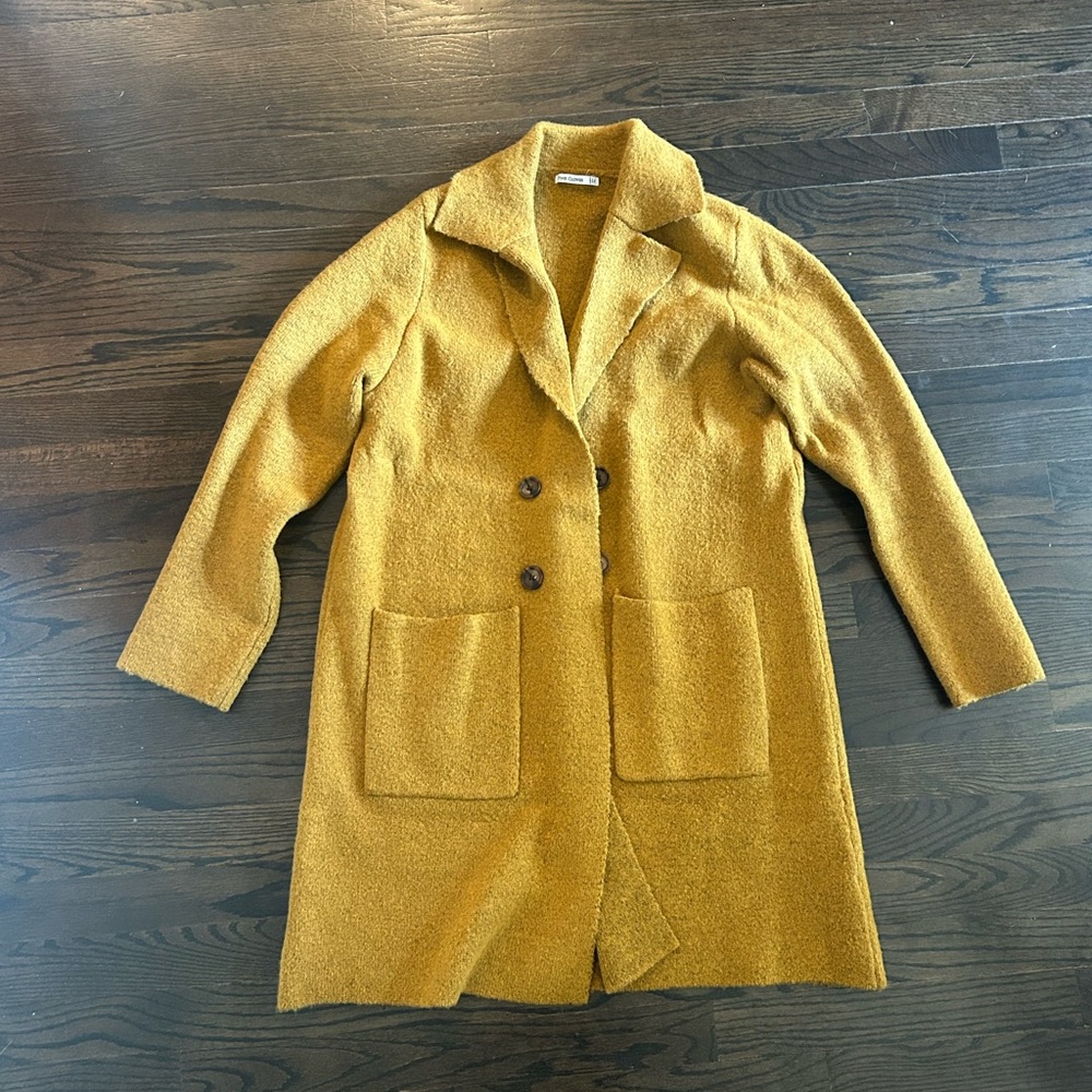 Pink Clover Mustard Teddy Jacket